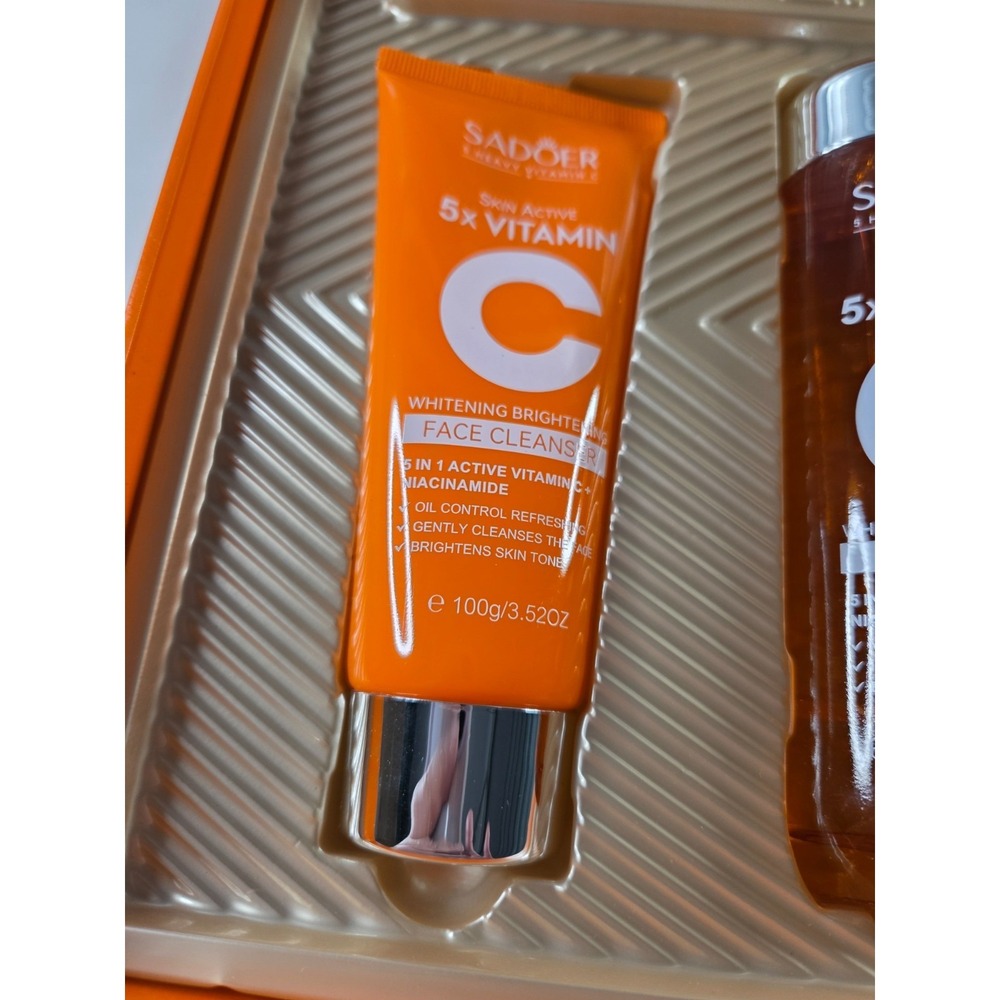SADOER 5X Vitamin C Skincare Serum Toner Lotion Cream Cleanser **SEE NOTES** - Picture 4 of 8